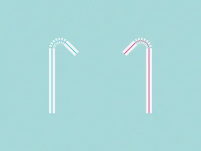 Boy straw and girl straw about to fall in love baby straws bendy drinks emotion icon illustration illustrator love minimal straw valentine vector
