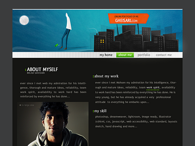 Gheisari.com colored design font face gheisari header illustration navigation old photoshop pixel pixel design web