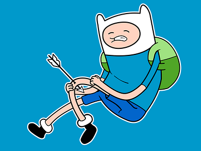 I used to be an adventurer like you... adventure adventure time arrow arrow to the knee cartoon finn illustration meme skyrim