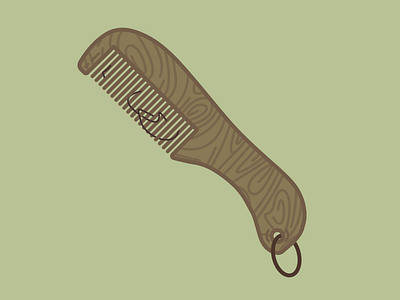 Moustache Brush brush comb icon illustration moustache