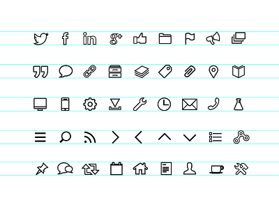 Hollow Icons Phbm hollow icons icon font phbm