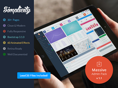 Simplicity Admin Template admin template themeforest