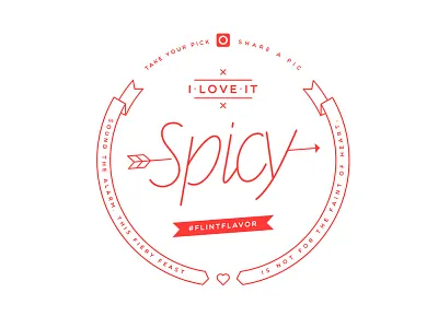 Valentine's Promo - Jerky Label Two arrow badge circle crest hashtag instagram logo monoline promo ribbon share valentines