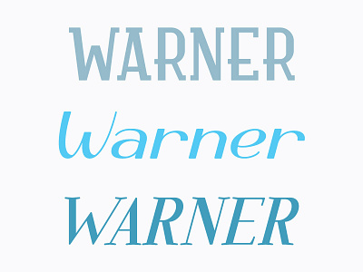 Warner lettering type