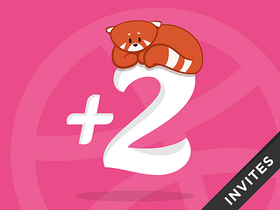 Dribbble Invites add draft giveaway invitations invites join red panda two