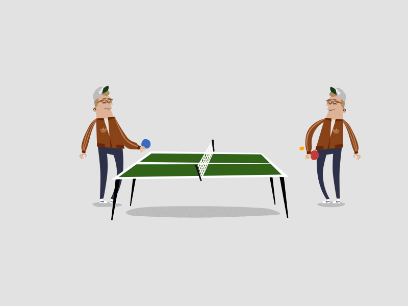 Evenly matched 2d cycle flat gif illustration infinity loop ping pong walk
