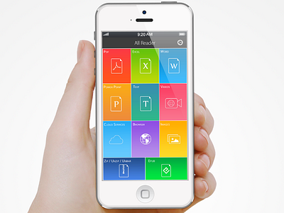 All Reader app application clean coloful creative design ios ios7 ui ux