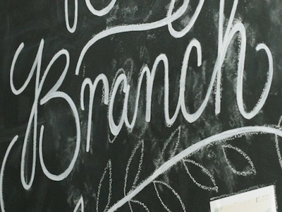 Letters for Blogbranch board chalk events fashion hand drawn lettering work in progress