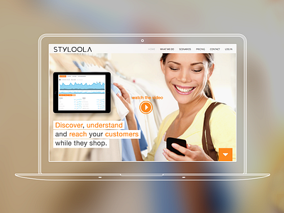 business.styloola.com business design flat landing page light ui web site