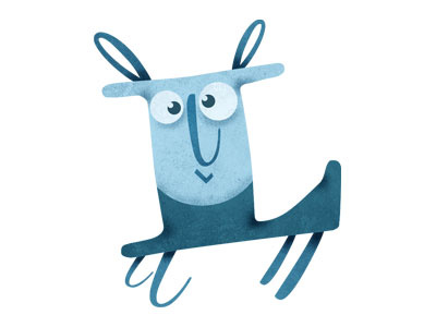 L Man alphabet blue l smile texture