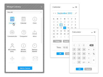 Widget Library UI Design calculator calendar daniel afrahim design icon icon design product design ui ui design ux widget widget design