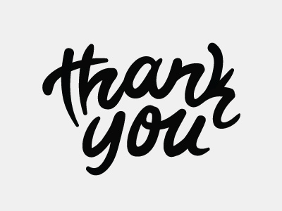 Thank You can illustration script thank you trash type typography