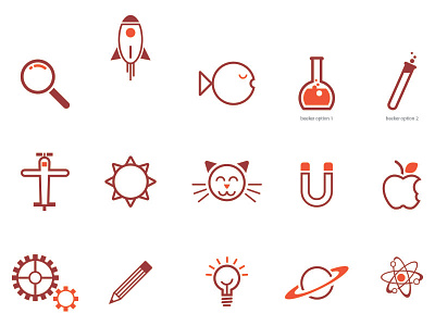 Science Icon Set icon illustration museum icons science