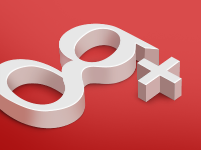 g+ 3d google typography