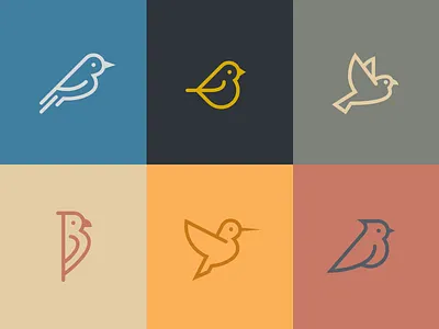 Birds birds colors deiv dove hummingbird icons parrot wings woodpecker