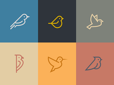 Birds birds colors deiv dove hummingbird icons parrot wings woodpecker