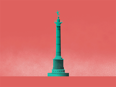 Hyphen Bastille (GIF) architecture bastille gif illustration motion design paris