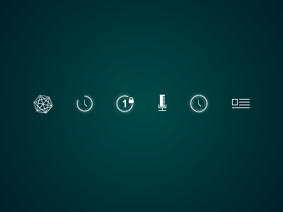 Pixelock Iconset app glow glowing gui icon set icons iconset ios7 thin ui user interface web design