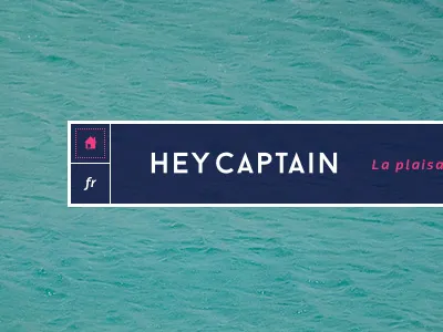 HeyCaptain navigation header logo menu navigation