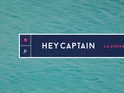 HeyCaptain navigation header logo menu navigation
