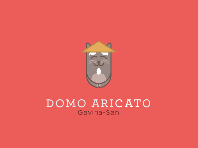 Thanks @carlosgavina arigato cat domo dribbble flat hello japan japanese sensei thanks welcome