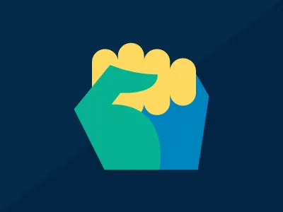 Clenched clenched fist icon