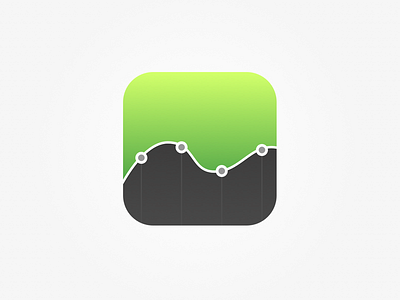 Stats Icon chart green icon