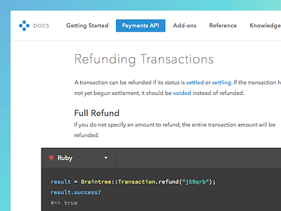 Braintree developer docs braintree code developers docs documentation sneak peek wip