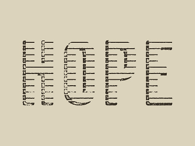 Hope brown hope lettering minimal texture type vintage