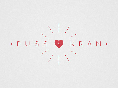 Puss & Kram d dh heart hug kiss red type typography xoxo