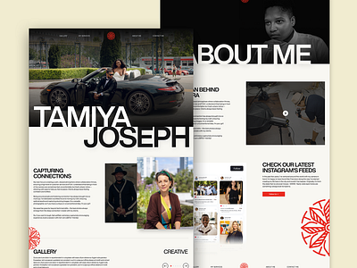 Creative Website Design for Tamiya Joseph branding concept portfolio showcase ui ui ux design ux