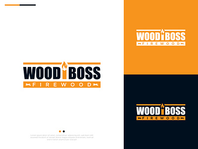 Wood Boss Firewood | Logo Design abstract logo design adobe illustrator adobe photoshop bold typography branding creative branding custom logo design dribble logo design firewood business firewood logo flame logo graphic design heat and energy logo minimalist logo modern logo outdoor logo strong logo wood boss