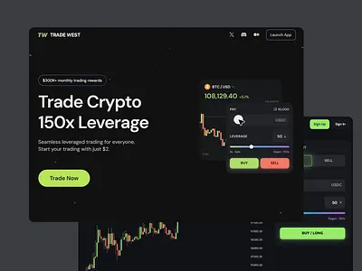 TW Trade West - Cryptocurrency Trading Platform account management animation chart updates cryptocurrency cryptocurrency exchange deposit design illustration interface design intuitve design landing page rewards program trading platform ui ui design user friendly user experience ux ux design uxui