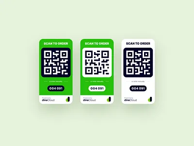 DineCloud - QR Code Stickers Variants code food hospitality meal order print qr restaurant scan sticker table