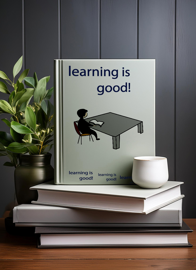 LEARN, STUDY bag des books design illustration logo tote bags