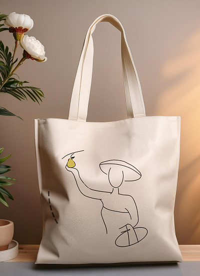 NATURE(NATURAL) books illustration logo tote bags