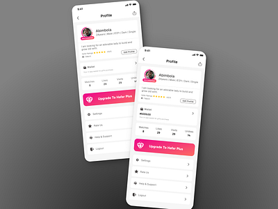 Profile screen with wallet mobile profile ui design profile screen design profile screen ui redesign ui redesign wallet profile ui design