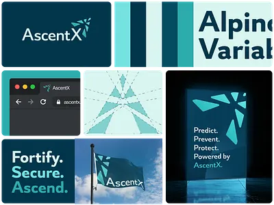 AscentX – AI-Powered Security branding brand design brand identity branding design graphic design logo logotype minimal safe safty security visual design