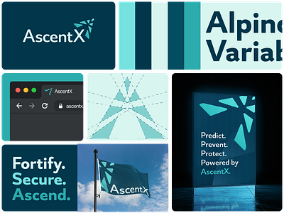 AscentX – AI-Powered Security branding brand design brand identity branding design graphic design logo logotype minimal safe safty security visual design