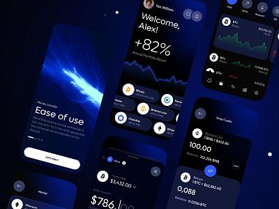 Crypto Finance - App Concept android app chart coin crypto crypto app crypto design crypto trade crypto trading design ios mobile ui ux wallet wallet design