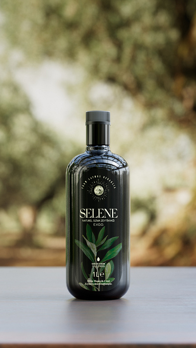 3D Olive Oil & Packaging 3d branding packaging product photo