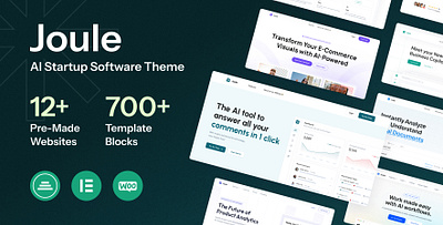 Joule - AI Startup Software Elementor WordPress Theme startup