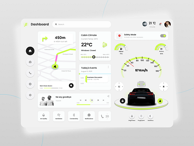 "DriveSense: A Modern Car Dashboard for 2025" aplication branding design mobile ui ux