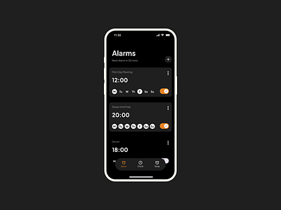 UI Challenge: An alarm clock list interface alarm challenge clock design ui ux