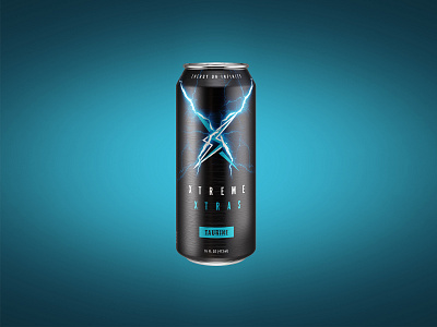 Energy Drink Can Design aluminum can branding can design drink energy graphic design identity illustration label lightning logo logotype non alcoholic packaging power soft drink storm taurine tea