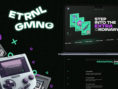 Landing Page for Non-commercial NFT collection collection concept crypto design games landing page nft ui ux web3
