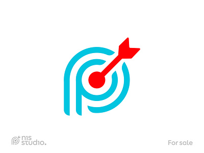 Letter P + target logo concept branding design graphic design icon letter p logo logo mark logo type target