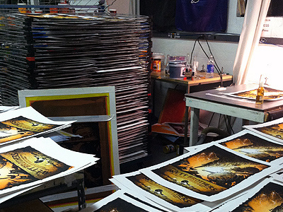 4 Color Screenprint diy folk art gigposter limited edition