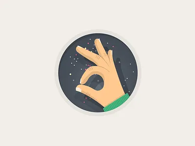 'You ar OK' badge badge flat icon ok