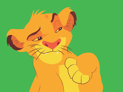 Simba animal character children design disney illustration kids lion lion king